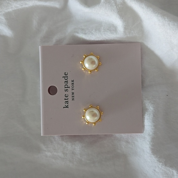 kate spade Jewelry - Kate Spade Pearl Gold Earrings